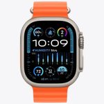 Apple Watch Ultra 2 Ocean Band Titanium 49mm Αδιάβροχο με eSIM και Παλμογράφο (Orange Ocean Band)